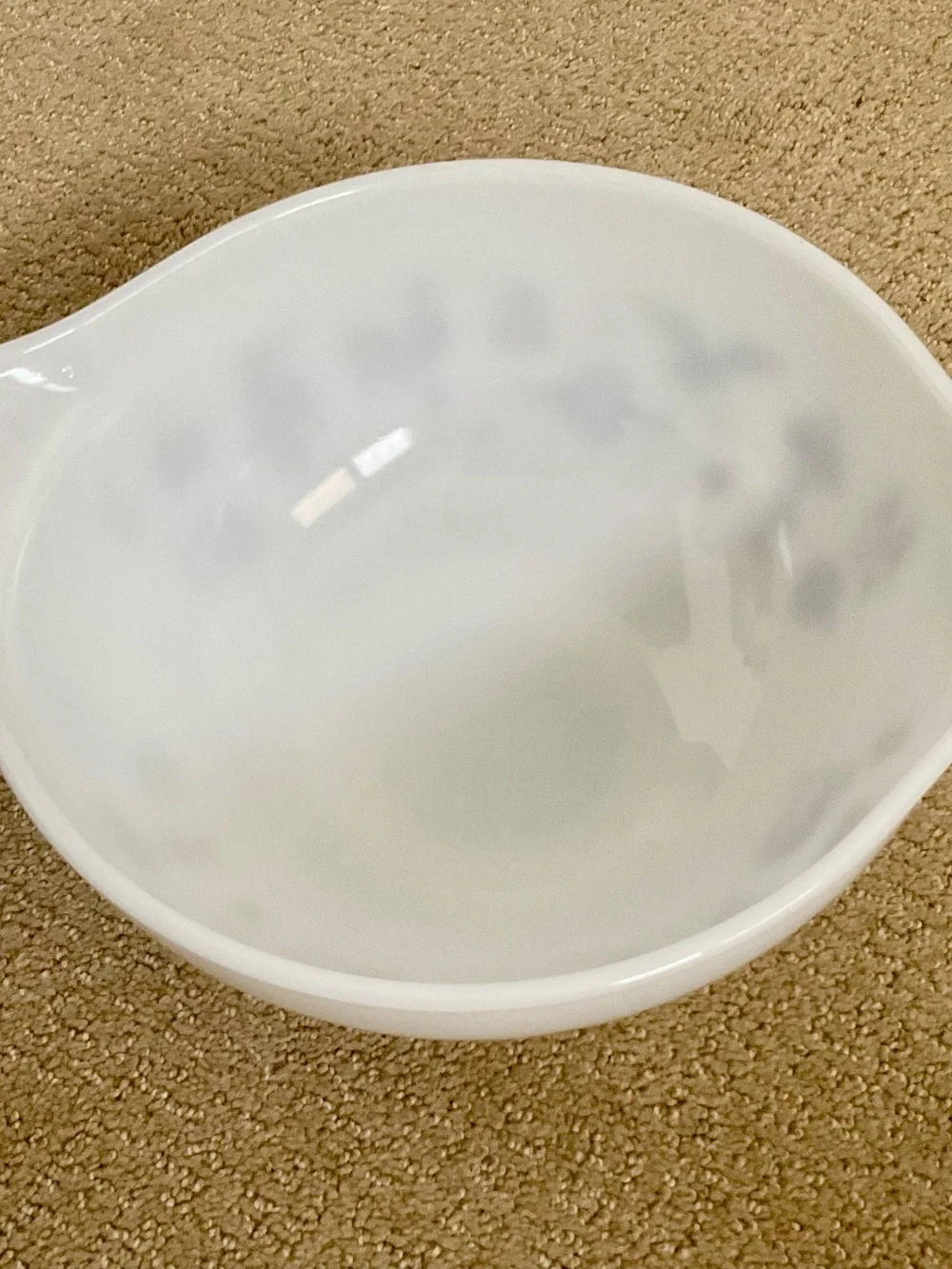 Vintage Pyrex Early American Cinderella Bowl 443 2.5 Qt Brown White